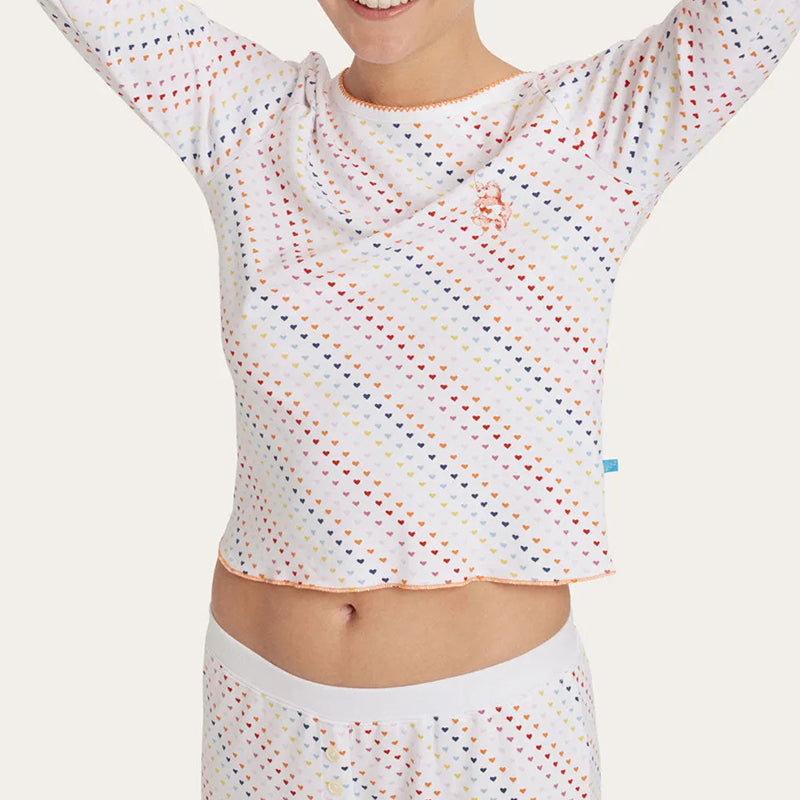 Colorful Heart Pajama Set