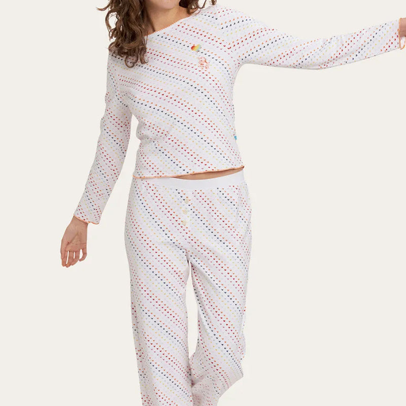 Colorful Heart Pajama Set