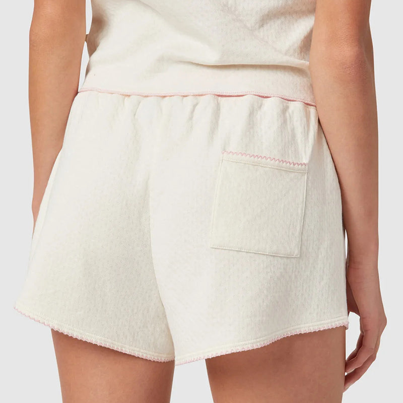 White pajama set shorts