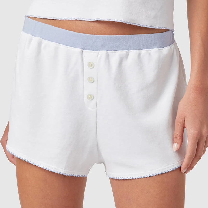 Pure white shorts pajamas