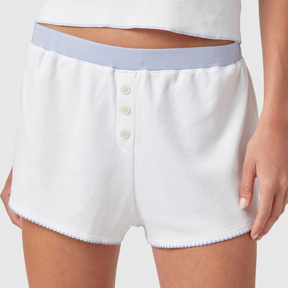 Pure white shorts pajamas